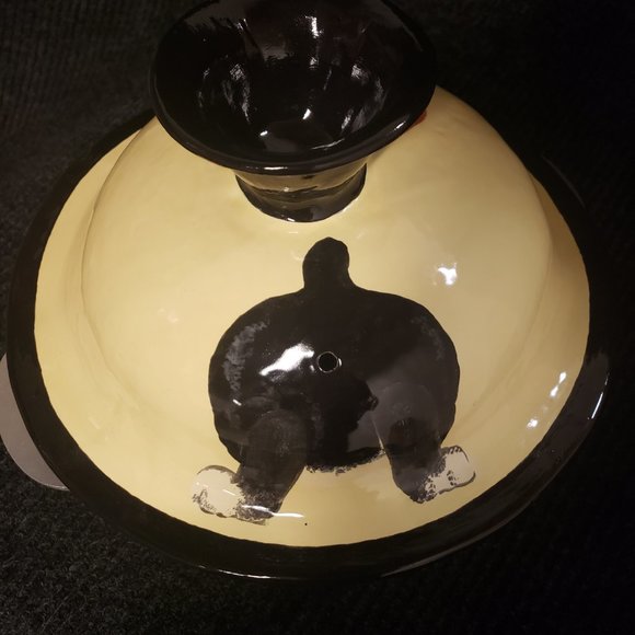 French Bulldog Tagine ( cooking/ baking pot )- Hand Made By Giesla Pferdekamper - Picture 2 of 5